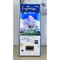 Machine de jeu à jetons de type 'Coin Pusher', équipement d'arcade à monnayeur avec musique et lumières, machine de divertissement avec fonction de lancer de pièces