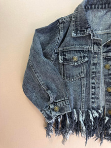 Nouveau modèle <span class=keywords><strong>Veste</strong></span> denim vintage <span class=keywords><strong>pour</strong></span> enfants <span class=keywords><strong>Veste</strong></span> décontractée <span class=keywords><strong>pour</strong></span> petits garçons et filles Manteau confortable Vestes en jean délavé à franges <span class=keywords><strong>pour</strong></span> enfants - Product Image 5