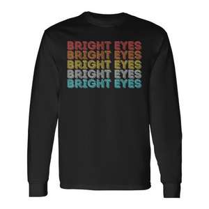 T-shirt à manches longues Bright Eyes, design rétro vintage, taille adulte unisexe - Product Image 1