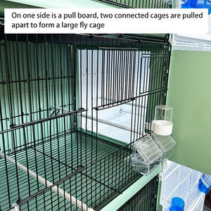 Gabbie per Uccelli da Cova Impilabili in Filo Metallico Pieghevoli 60*32*38cm 70*42*42cm Gabbie per Allevamento Canarini e Pappagalli - Product Image 4