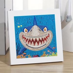 Kit Pittura Diamante Fai-da-Te per Bambini, <span class=keywords><strong>Girasole</strong></span>, Adesivi Artistici Cartoon, 17x17, Quadro Decorativo in Acrilico, Forma Quadrata Senza Cornice - Product Image 4