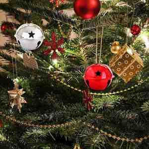 Clochettes décoratives rondes en métal, motif étoile découpée, pour fêtes, maison, artisanat, ornement de sapin de Noël, cadeau - Product Image 4
