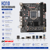 PCWINMAX Grosir Motherboard H310 LGA1151 DDR3/DDR4 MATX M.2 PCIe 3.0 Mendukung CPU Generasi ke-8 dan ke-9 OEM Tersedia untuk Desktop