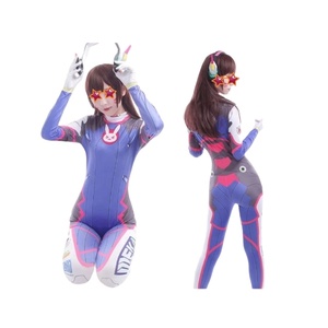 Disfraz de Cosplay de D.Va para Juego, para Mujer, Adulto, Niño, Impresión 3D, Spandex, Fiesta de Halloween, Zentai, Peluca, Trajes, Pistola, D.Va Cos - Product Image 2