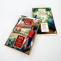 Boîtes de barres de chocolat au fini mat en feuille d'or imprimées sur mesure Boîte de papier de chocolat