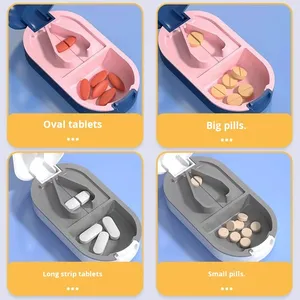 Cortador de Pastillas de Plástico, Divisor de Medicamentos, Corte en Cuartos, Corte en Dos, Caja de Almacenamiento Portátil, Venta al por Mayor - Product Image 4