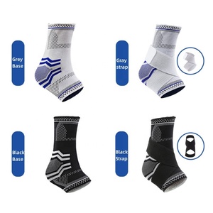 Venta al por mayor de nailon de punto antiesguinces protección de bobinado funcionamiento cálido equipo de protección ajustable soporte de tobillo <span class=keywords><strong>con</strong></span> correa - Product Image 6