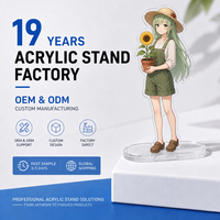 Display Akrilik Gaya Anime dengan Peningkatan Multi-Efek, Alas Slot Stabil, Sampel Tersedia, Kubah Epoxy & Foil Emas
