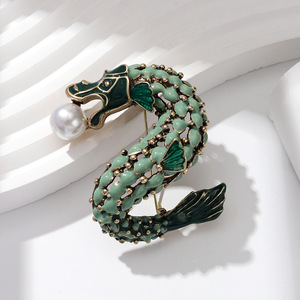 XILIANGFEIZI Novo Broche Masculino de Dragão com Design Retrô Estilo Chinês, Acessório de Alta Qualidade, Alfinete de Lapela - Product Image 1