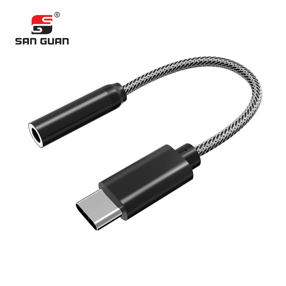 HI-FI Поддержка чипа ЦАП внутри металлический корпус с приманкой USB Тип C на 3,5 мм гнездо Аудио usb c aux кабель
