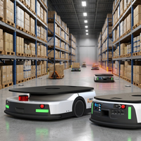 Robot mobile de levage intelligent à navigation automatique AGV AMR pour la manutention des matériaux en entrepôt