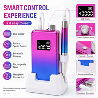 Yaqin - Lime à ongles électrique professionnelle portable rechargeable, sans fil, sans balais, 40000 tr/min, pour polissage puissant
