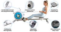 Gran oferta, gimnasio en casa, equipo de Fitness comercial, ejercicio cardiovascular, resistencia al agua magnética, máquina de remo sentada