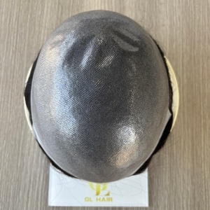 Tupé de Pelo Humano Real con Base de PU y Piel Delgada para Hombre, Tupé de Aspecto Natural para Hombre, Pelo Humano - Product Image 1