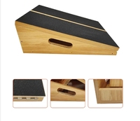 Planche d'équilibre pliante réglable en bois Équipement de fitness rééducation formation civière de mollet planche extensible debout