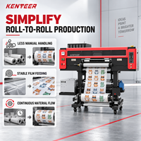 Imprimante et laminateur UV DTF automatique de 60 cm approuvé CE, imprimante numérique à jet d'encre I3200 U1 de 24 pouces pour l'impression d'étiquettes et d'autocollants
