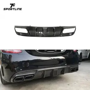 Carbon Fiber Rear Diffuser for Mercedes Benz W205 C200 C250 C300 C400 C63 C43 AMG Sedan 4-Door 2015-2020