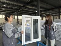 Fenêtres coulissantes à double vitrage en PVC/UPVC transparent givré, à petite arche, 3 rails, pour la maison