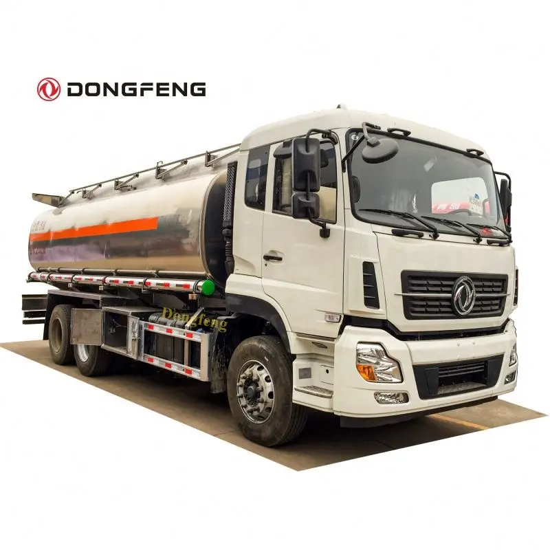 Distribuidor de gasolina e diesel de dongfeng, caminhão tanque de combustível