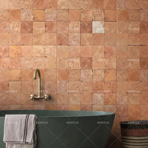 100*100mm Carrelage Vieux Carreaux de sol en terre cuite française récupérée Carreaux d'argile <span class=keywords><strong>rouge</strong></span> carrés de couleur aléatoire - Product Image 2