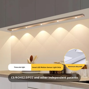 Rechargeable Smart LED <b>Motion</b> <b>Sensor</b> <b>Light</b> Strip Ultra-Thin Ornament Decorative Human Body Detection Induction Sensing <b>Light</b> Bar - Product Image 1