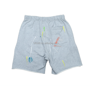 Pantalones Cortos de Algodón para Hombre con Estampado Personalizado de Calaveras, Cintura Elástica, Casuales, Transpirables, Gris Azul - Product Image 3