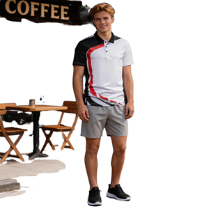 Custom Sublimation Jersey | Men's Casual Button <b>Polo</b> Shirt Short Sleeve Sportswear | Quick Dry Polyester Cotton Printed Apparel - Product Image 1