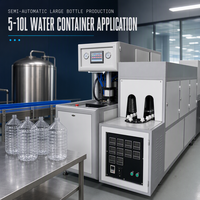 Machine à souffler des bouteilles PET de 10 L, machine à fabriquer des seaux d'eau de 10 litres, souffleuse semi-automatique pour grandes bouteilles