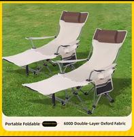Silla Plegable de Acero Inoxidable Moderna para Camping, Venta Directa de Fábrica, con Soporte Lumbar y Respaldo Acolchado para Uso en Exteriores