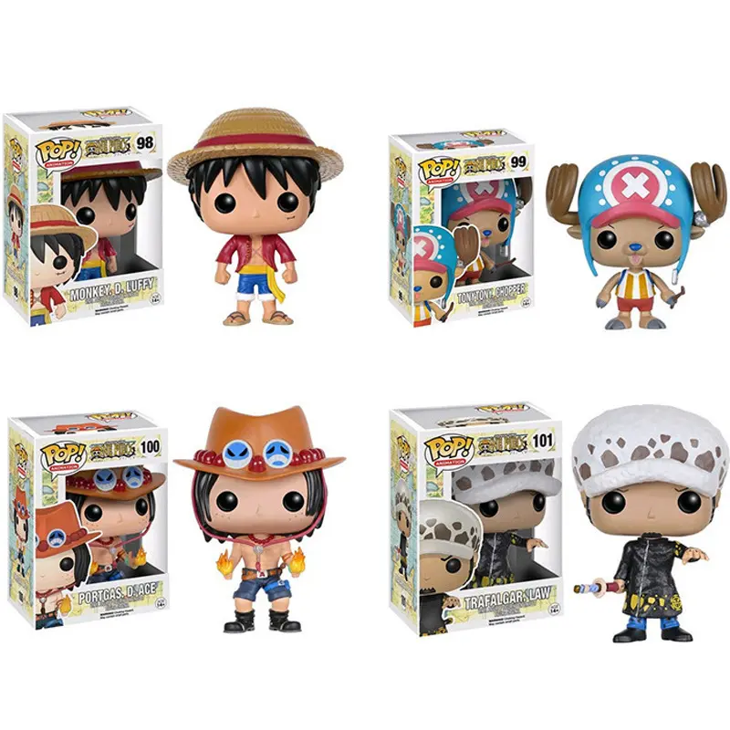 POP 98 Luffy 99 Tony Tony Chopper 100 ACE 101 Trafalgar Pháp Luật hành động hình đồ chơi Hoạt Hình Vinyl figurine búp bê