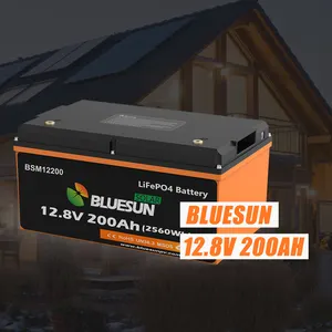 Bluesun 12V 24 Volt pin Lithium ion 72V 48V 100AH 200AH pin năng lượng mặt trời Lithium 400ah 200AH 120Ah 100Ah Pin LiFePO4