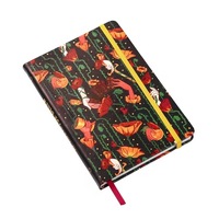 Carnet A5 à couverture rigide en gros, journal personnalisé à grille pointillée, papeterie à motif floral artistique avec bande élastique pour bureaux et écoles