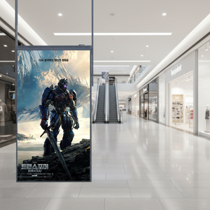 จอแสดงผลโฆษณา LCD แบบแขวนหน้าต่าง ขนาด 32 43 55 65 นิ้ว ความละเอียด UHD สองด้าน ความสว่าง 3000nits พร้อม SDK OEM รับประกัน 1 ปี - Product Image 1