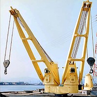 Grue marine pliable à flèche articulée haute performance pour yacht, avec système de levage par câble métallique
