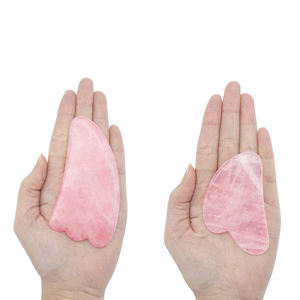 Zhongyan Taihe Guasha เซ็ตลูกกลิ้งใบหน้ารูปหัวใจกัวซาต่อต้านริ้วรอยกุหลาบหยกธรรมชาติสีชมพู - Product Image 2