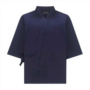 Veste de chef personnalisée pour femme, imprimée, blanche, style enveloppant, manches trois quarts, uniforme de cuisine de restaurant, vente en gros - Product Image 3