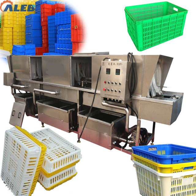 Chicken Farm Use Crate Washing Machine Plastic Box Cleaning Machine Basket Cleaner