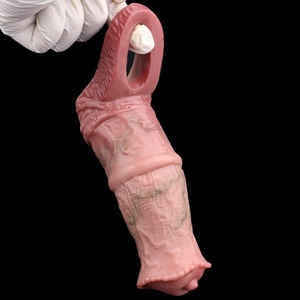 FAAK Fantasy Horse Penis Sleeve Closed Hollow <b>Dildo</b> Cock Extender & Enlargement Delay Ejaculation Sex Toys for Men - Product Image 3