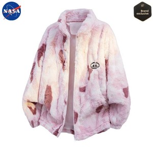 Giacca Bomber da Uomo <span class=keywords><strong>NASA</strong></span> di Alta Qualità in Lana d'Agnello e Cotone, Invernale, Foderata in Pile, Spessa e Calda, Stile Streetwear - Product Image 6