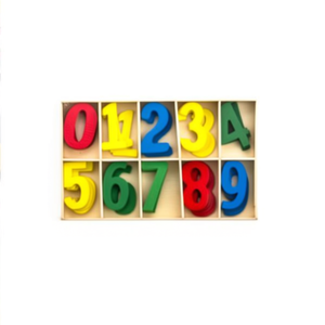 Numeri in legno Ilan in scatola 14,5x9 cm 40 pezzi Giocattolo educativo per bambini per imparare a contare e fare matematica - Product Image 1