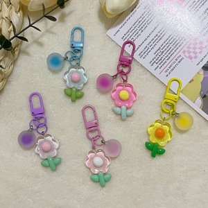 Hàn Quốc Phim Hoạt Hình Mới Dễ Thương Tulip Hình Móc Khóa Kẹo Màu Acrylic Mặt Dây Chuyền Móc Chìa Khóa Túi & Xe Phụ Kiện Chìa Khóa - Product Image 3