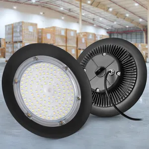 I migliori prezzi magazzino illuminazione industriale Highbay luce 100lm/w 100w 150w Shenzhen miglior fornitore 200w Led Ufo alta baia