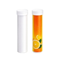 Tube en PP de 29 mm avec bouchon spiralé pour comprimés effervescents, idéal pour les suppléments vitaminiques, vente en gros, qualité alimentaire, pour distributeurs