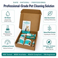 Lingettes de bain pour animaux sans rinçage OEM, 100 lingettes avec couvercle rabattable, 50 g/m², épaisses, hypoallergéniques, sans alcool, pour toilettage des chiens et des chats, personnalisables
