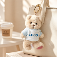 Nouvel Arrivage Mini Lina Bear & Bunny, Pendentif de Sac Articulé, Poupée de Poche, Porte-clés en Peluche avec Logo Personnalisé pour Cadeau d'Événement
