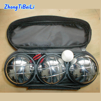 Ensemble de boules de pétanque en acier argenté C-TOP personnalisé, 72 mm, 720 g, jeu de pétanque français, équipement de fitness en plein air