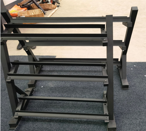 Support à haltères DINUO à 3 niveaux, structure en acier épaissi, capacité de charge solide, stocke en toute sécurité divers haltères de <span class=keywords><strong>fitness</strong></span> - Product Image 5