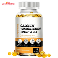 Complément Immunitaire OEM Ca Mg Zn D3 D : Comprimés et Gélules Molles de Calcium, Magnésium et Zinc pour des Os Forts