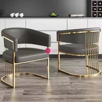 Chaise de salle à manger moderne de luxe en métal Yicheng pour hôtel, bureau, salon de beauté, réception, pour les clients de salon de manucure, application de maquillage