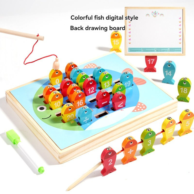 Caja multifuncional digital 9 in-1 de los pescados coloridos